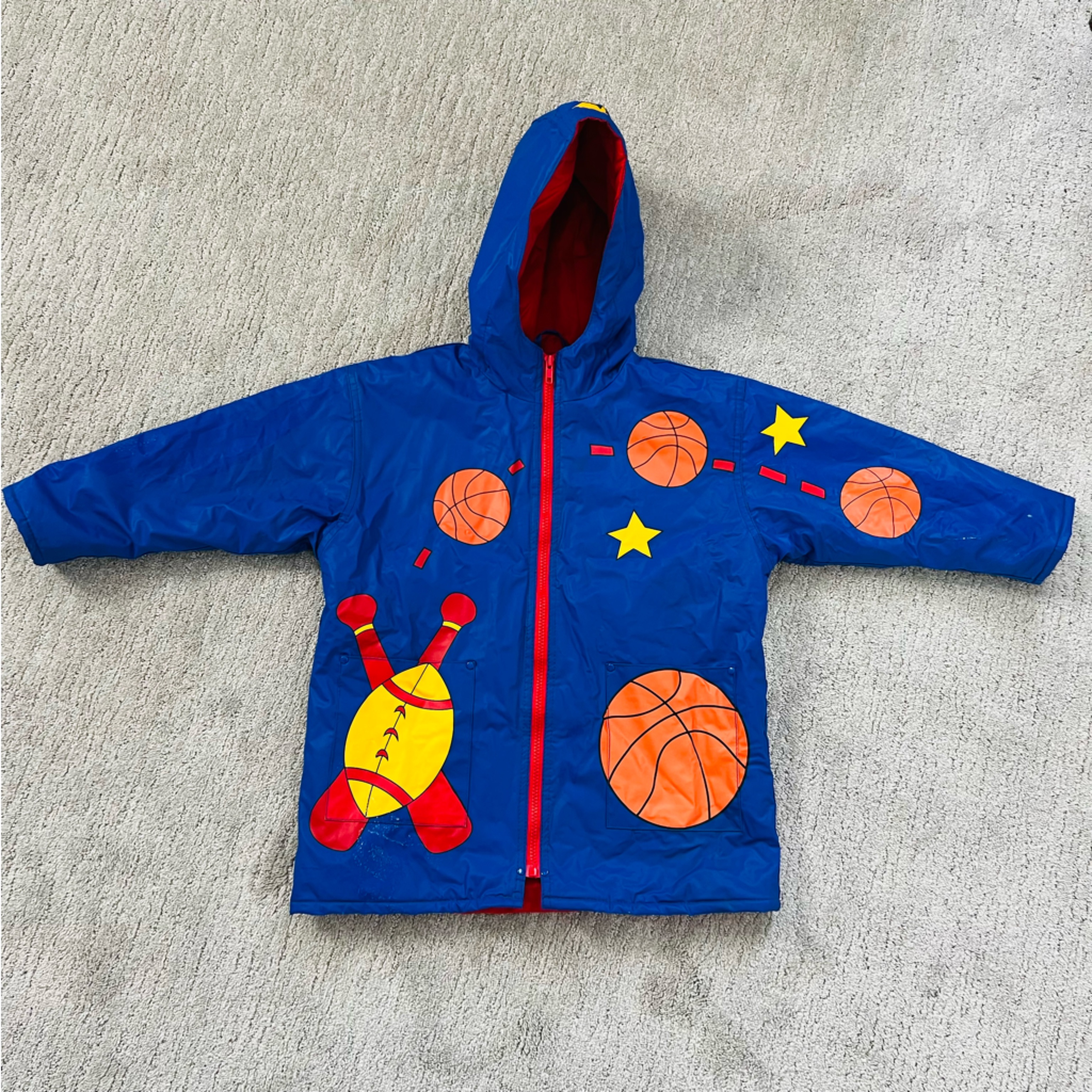 Vintage 90s Driplets By Wippette Kids Steezy Sports Insulated Raincoat